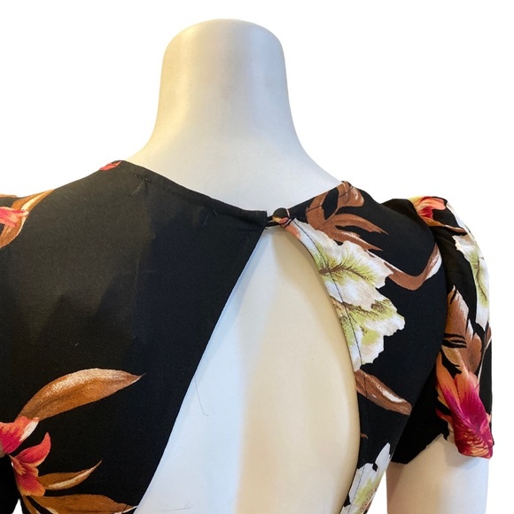 NWT AFRM Jaimie Open Back Floral Print Midi Dress, size X-Small - Picture 9 of 14
